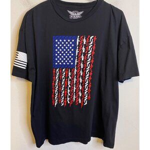 WE THE PEOPLE Holsters American Flag Gun Patriotic Black Short Sleeve Shirt XXL